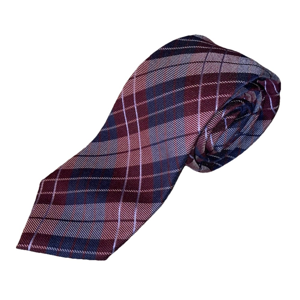 Barbara Blank Men's Maroon & Navy Blue 85% Wool, 15% Silk Neck‎ Tie 58"x3.25"